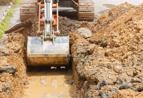 Water Line Digging in Muncie